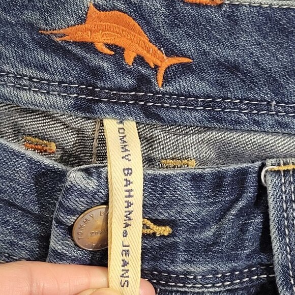 Tommy Bahama Mens Blue Jeans 36x31 Standard Fit Cotton/Tencel Blend - Picture 4 of 9